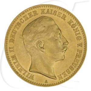 Deutschland Preussen 10 Mark Gold 1903 ss Wilhelm II.