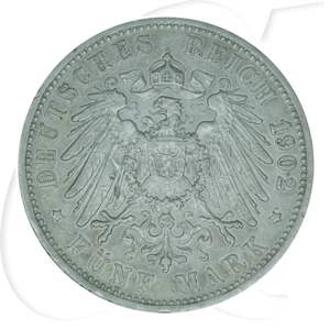 Deutschland Baden 5 Mark 1902 ss Friedrich I.