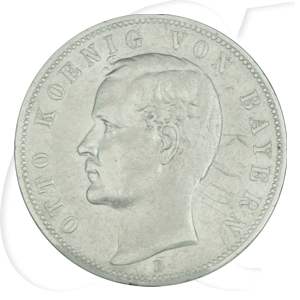 Deutschland Bayern 5 Mark 1899 ss Otto