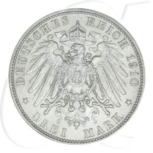Deutschland Hamburg 3 Mark 1910 ss Wappen