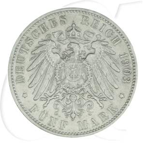 Deutschland Hamburg 5 Mark 1903 ss