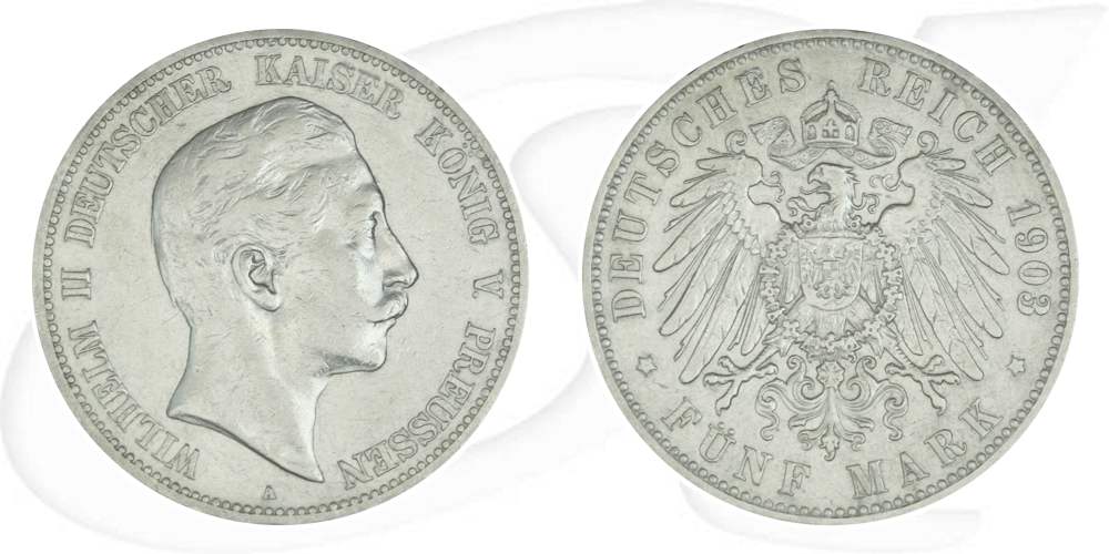 Deutschland Preussen 5 Mark 1903 ss Wilhelm II.