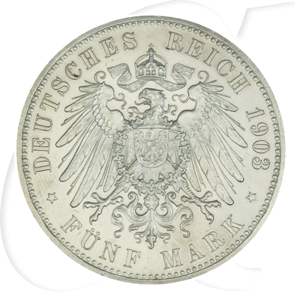 Deutschland Sachsen-Weimar-Eisenach 5 Mark 1903 vz Hochzeit