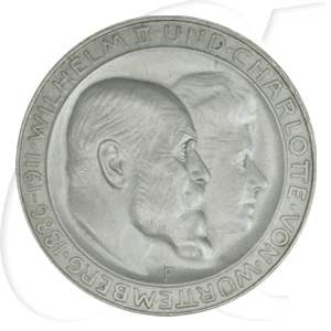 Deutschland Württemberg 3 Mark 1911 vz Wilhelm II. Silberhochzeit
