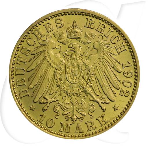 Deutschland Preussen 10 Mark Gold 1902 vz Wilhelm II.