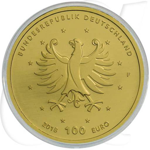 BRD 100 Euro Gold Schlösser in Brühl 2018 F OVP