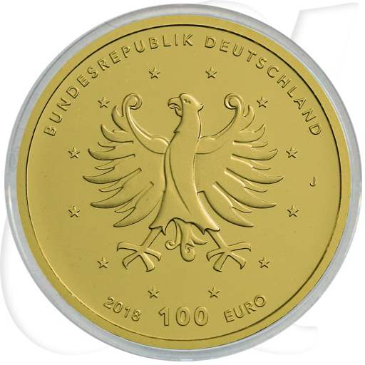 BRD 100 Euro Gold Schlösser in Brühl 2018 J OVP