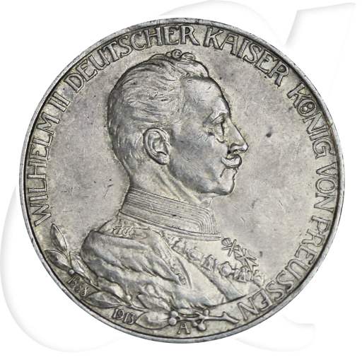 Deutschland 1913 3 Mark Regierungsjubiläum Wilhelm II Münzen-Bildseite
