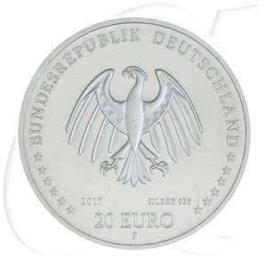 BRD 20 Euro Silber 2017 F st/prägefrisch Johann Joachim Winckelmann Münzen-Wertseite