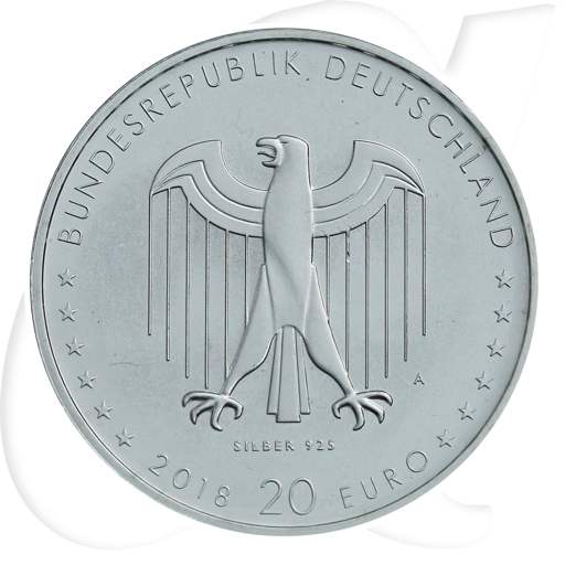 Deutschland 20 Euro 2018 A st/prägefrisch 150. Geburtstag Peter Behrens Münzen-Wertseite