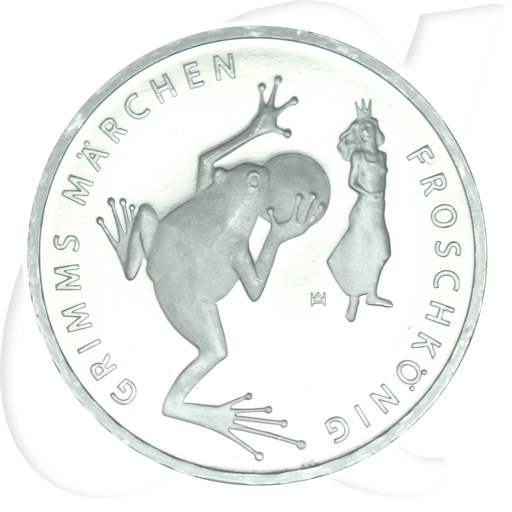 BRD 20 Euro Silber 2018 F st/prägefrisch Froschkönig Münzen-Bildseite