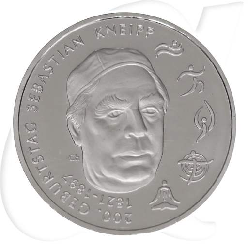 Deutschland 20 Euro Sebastian Kneipp 2021 Münzen-Bildseite