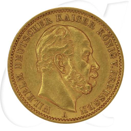 Deutschland Preussen 20 Mark Gold 1873 A ss Wilhelm I. Münzen-Bildseite