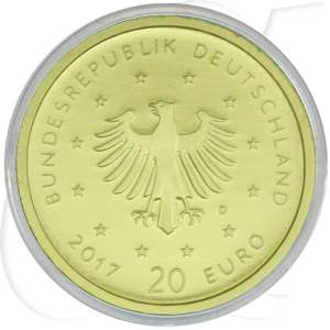 BRD 20 Euro 2017 D st/OVP Gold 3,89g fein Heimische Vögel - Pirol