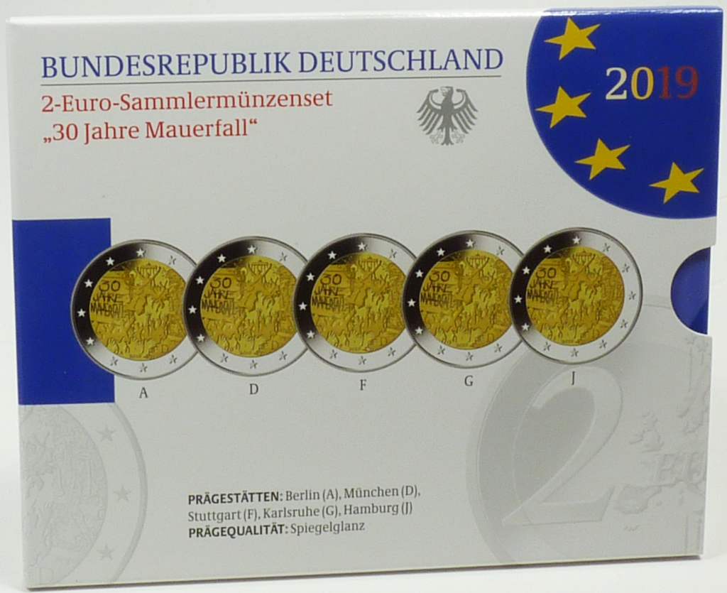 Deutschland 2019 2 Euro Berliner Mauer OVP