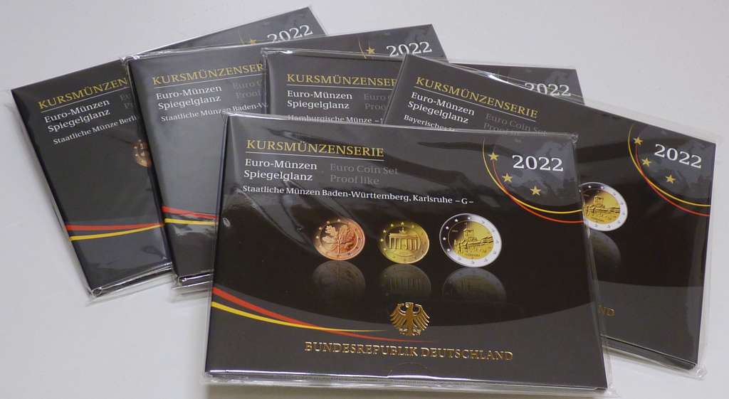 Deutschland 2022 PP Kursmünzensatz OVP
