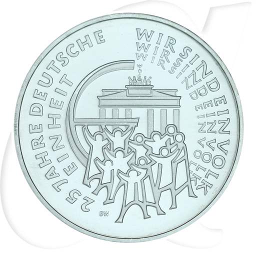 BRD 25 Euro Silber 2015 G st/prägefrisch 25 Jahre Deutsche Einheit Münzen-Bildseite