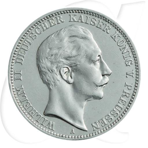 Deutschland Preussen 3 Mark 1910 vz Wilhelm II. Münzen-Bildseite