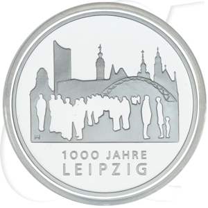 BRD 10 Euro Silber 2015 F 1000 Jahre Leipzig PP (Spgl)