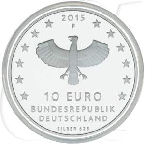 BRD 10 Euro Silber 2015 F 1000 Jahre Leipzig PP (Spgl)