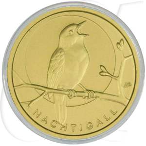 BRD 20 Euro 2016 D st/OVP Gold Heimische Vögel - Die Nachtigall