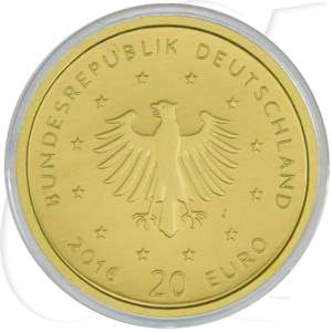 BRD 20 Euro 2016 J st/OVP Gold Heimische Vögel - Die Nachtigall