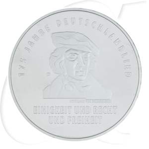 BRD 20 Euro Silber 2016 J st 175 Jahre Deutschlandlied
