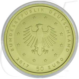 BRD 50 Euro 2017 A st/OVP Gold 500 Jahre Reformation - Lutherrose