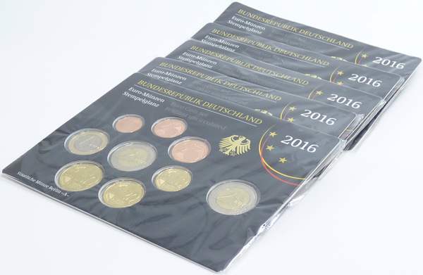 BRD Kursmünzensatz 2016 ADFGJ komplett st OVP