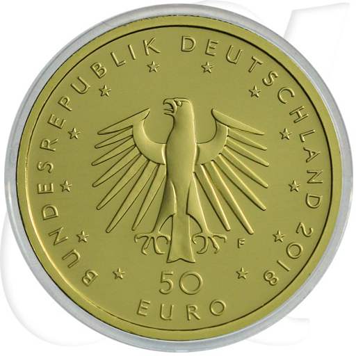 Deutschland 50 Euro 2018 F Kontrabass Gold 7,778 gr. Münzen-Wertseite