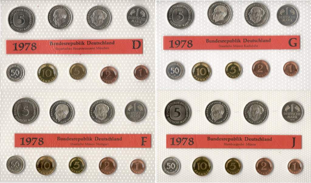 Deutschland Kursmünzensatz 1978 OVP