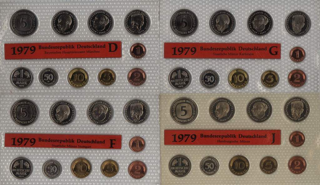 Deutschland Kursmünzensatz 1979 Vorderseite