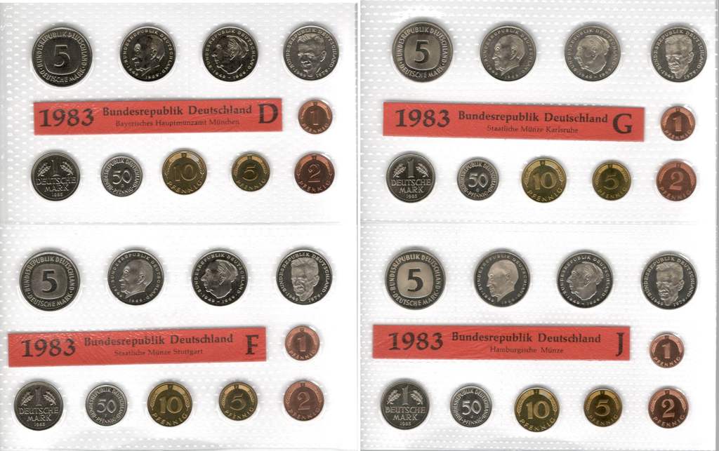 Deutschland Kursmünzensatz 1983 OVP