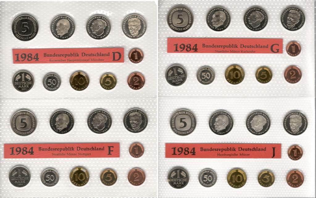 Deutschland Kursmünzensatz 1984 OVP