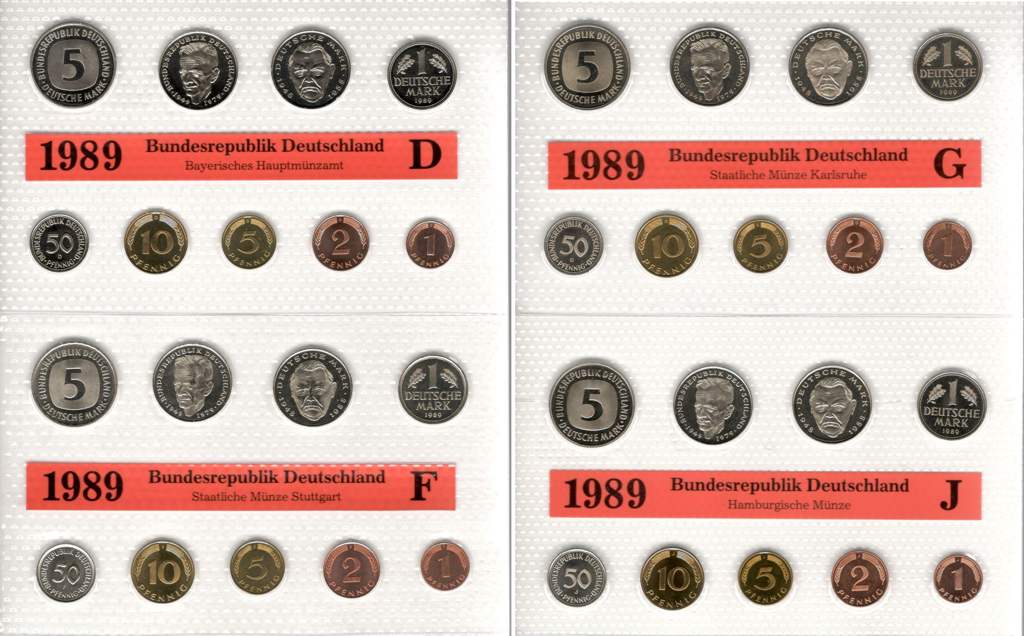 Deutschland Kursmünzensatz 1989 OVP