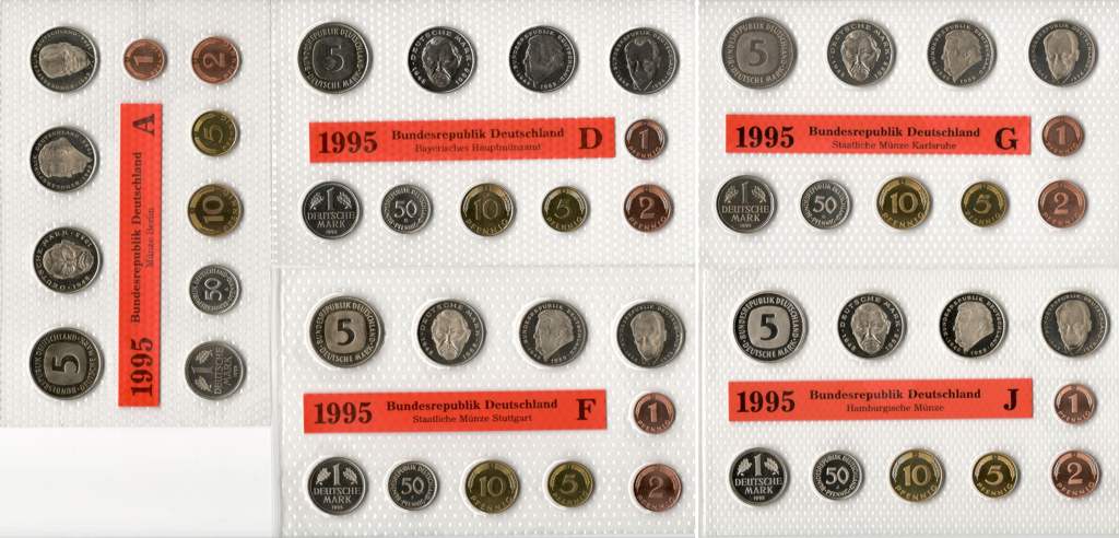 Deutschland Kursmünzensatz 1995 OVP