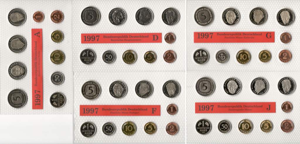 Deutschland Kursmünzensatz 1997 OVP