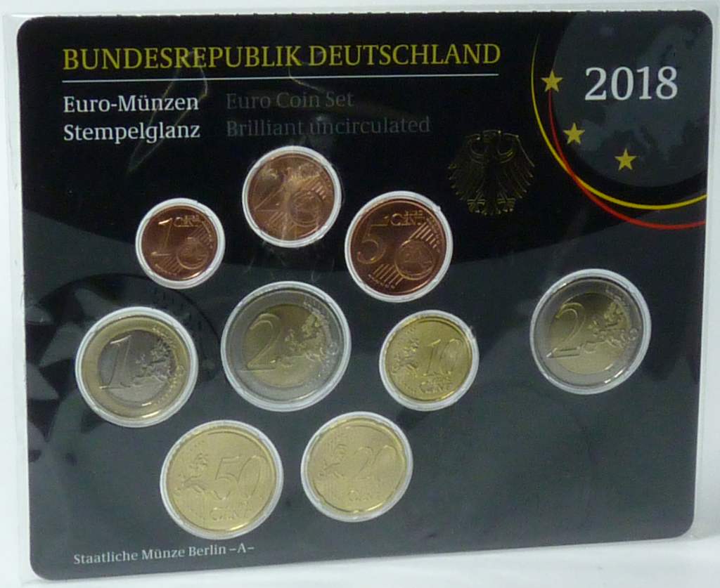 BRD Kursmünzensatz 2018 A (Berlin) stempelglanz OVP Blister