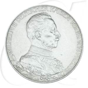 Deutsches Kaiserreich - Preussen 2 Mark 1913 A vz Wilhelm II. 25. Reg.-Jub. Münzen-Bildseite