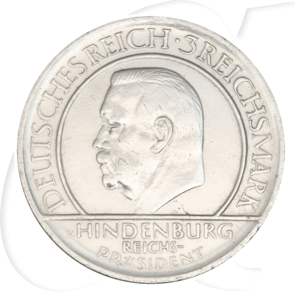 Weimarer Republik 3 Mark 1929 G vz Weimarer Verfassung Schwurhand