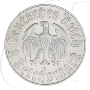 Drittes Reich 2 RM 1933 D vz 450. Geburtstag Martin Luther