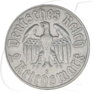 Drittes Reich 2 RM 1933 E ss 450. Geburtstag Martin Luther