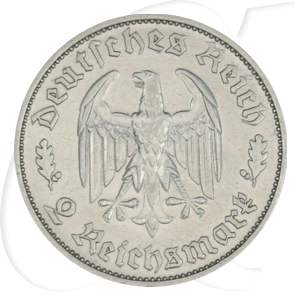 Deutschland Drittes Reich 2 RM 1934 F ss Friedrich von Schiller