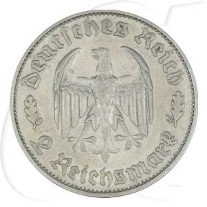 Deutschland Drittes Reich 2 RM 1934 F ss-vz Friedrich Schiller