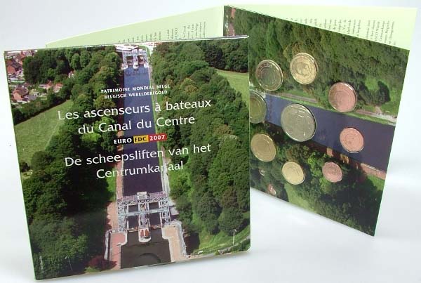 Belgien Kursmünzensatz 2007 st Centrumkanaal