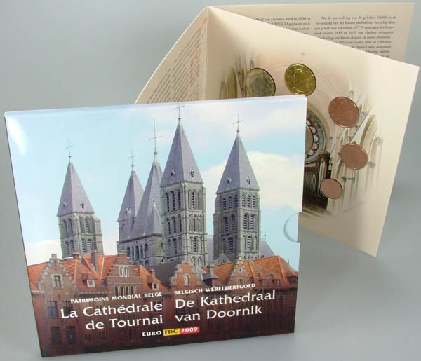 Belgien Kursmünzensatz 2009 st Kathedrale von Tournai