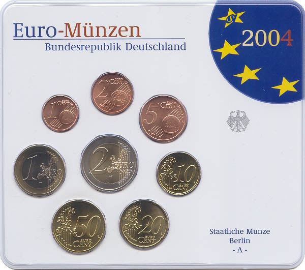 BRD Kursmünzensatz 2004 A st OVP