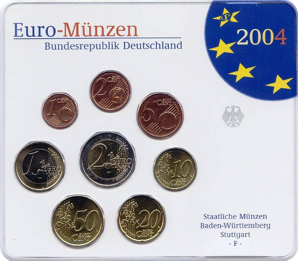 BRD Kursmünzensatz 2004 F st OVP