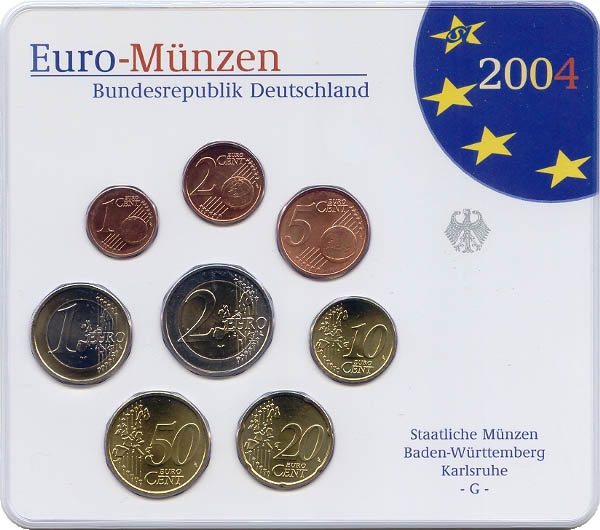 BRD Kursmünzensatz 2004 G st OVP