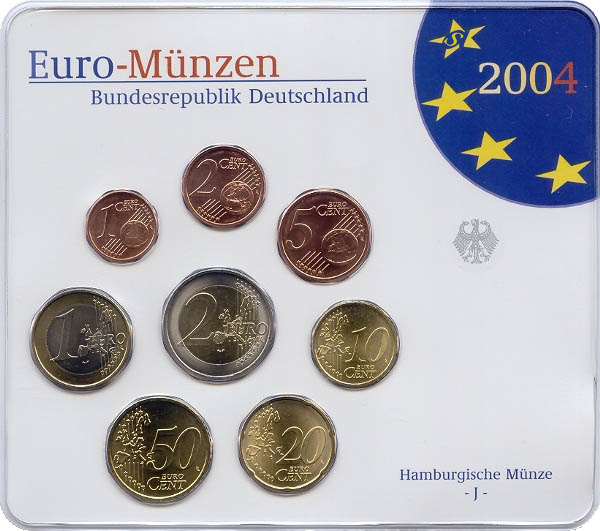 BRD Kursmünzensatz 2004 J st OVP